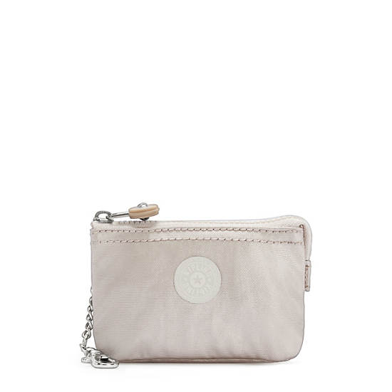Sacs Kipling Creativity Mini Pouch Metallic Keychain Beige | FR 1112RV